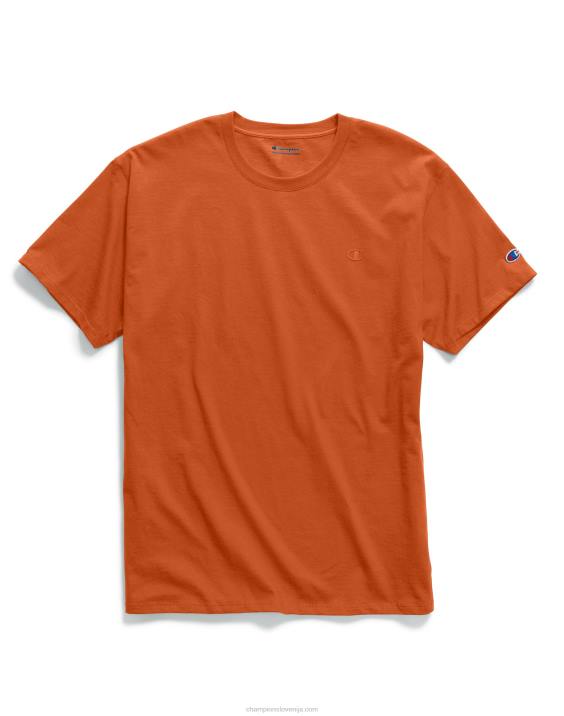 Champion moški klasična majica z vezenim c logotipom 2B84588 pikantna pomaranča
