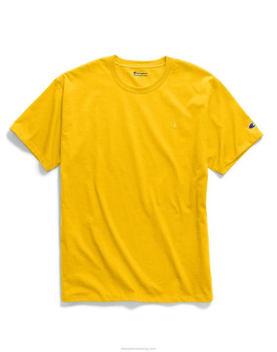 Champion moški klasična majica z vezenim c logotipom 2B84589 ekipno zlato