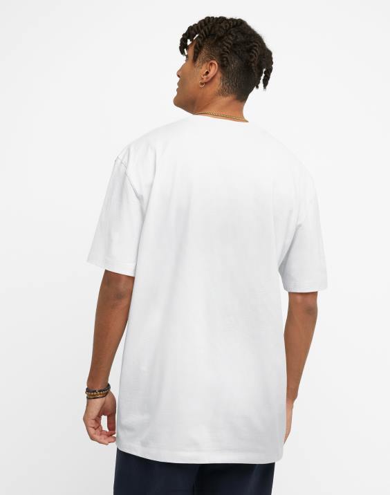 Champion moški klasična pozdravna grafika majice 2B84602 bela