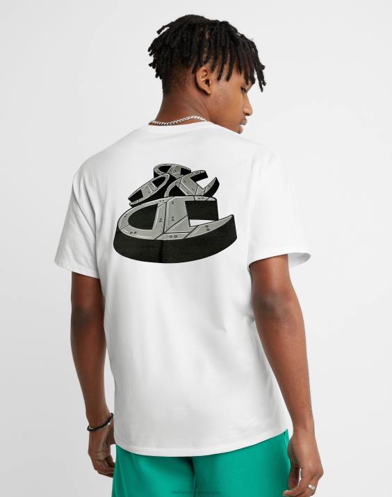 Champion moški klasični grafični logotip c z vijaki 2B84591 bela