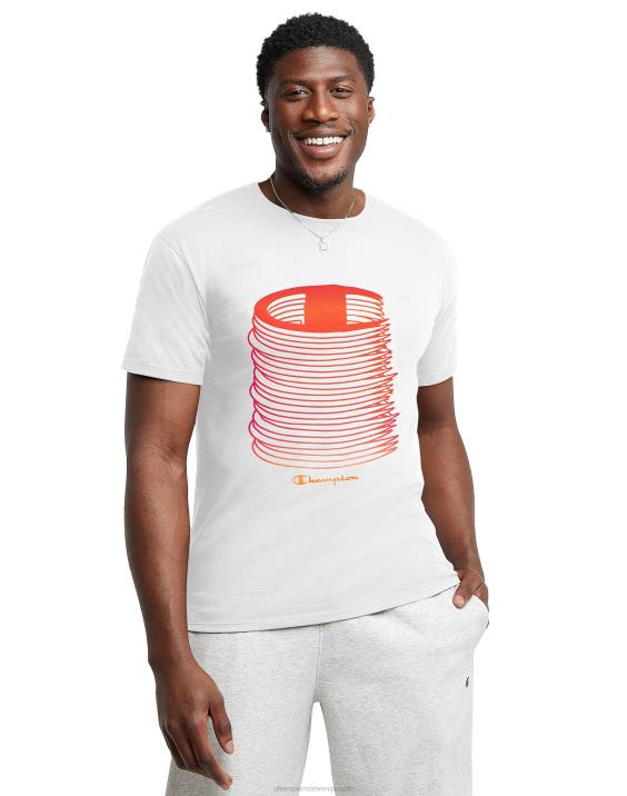 Champion moški klasični grafični logotipi v obliki črke 2B84560 bela