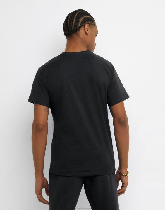 Champion moški klasični logotip tee drop shadow 2B84616 Črna