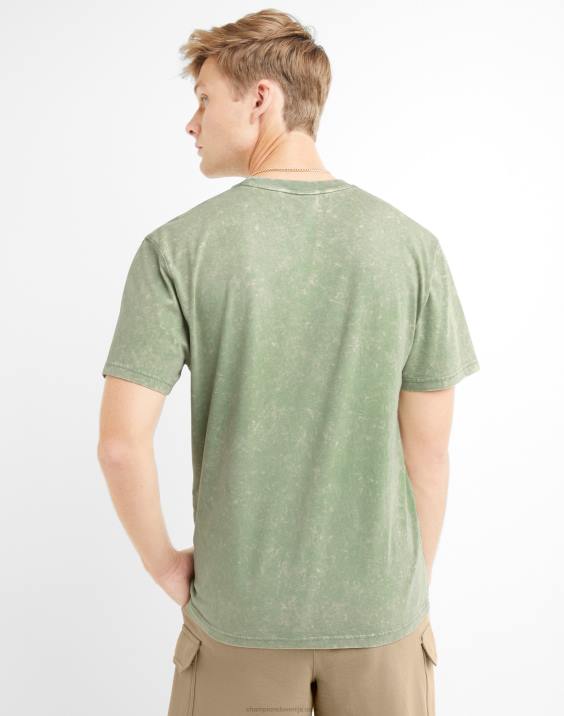 Champion moški majica s kislinskim pranjem z valovitim logotipom 2B84537 kislinsko pranje vse o oljkah