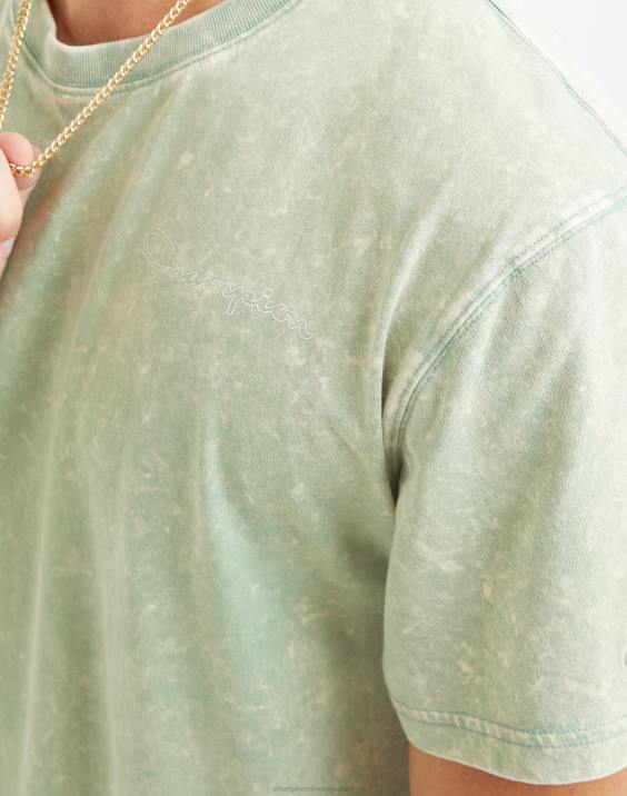 Champion moški majica s kislinskim pranjem z valovitim logotipom 2B84537 kislinsko pranje vse o oljkah