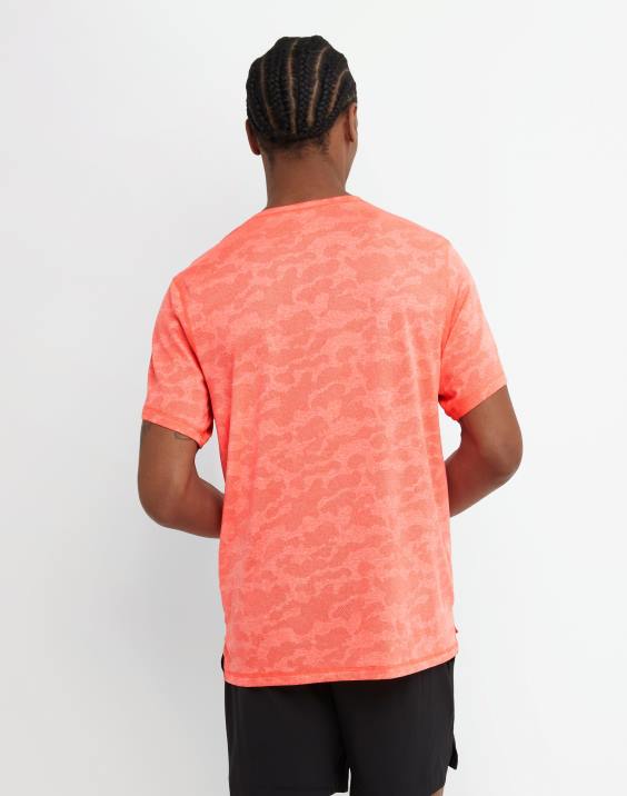 Champion moški mvp majica iz kamuflažnega žakarda 2B84538 rdeči sij heather