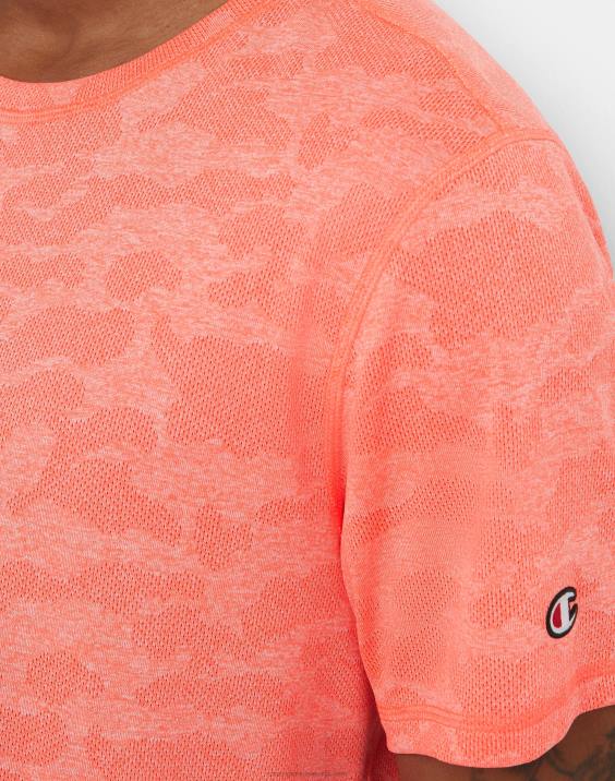 Champion moški mvp majica iz kamuflažnega žakarda 2B84538 rdeči sij heather