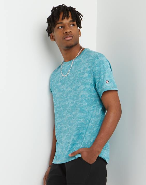 Champion moški mvp majica iz kamuflažnega žakarda 2B84539 džungle meta heather