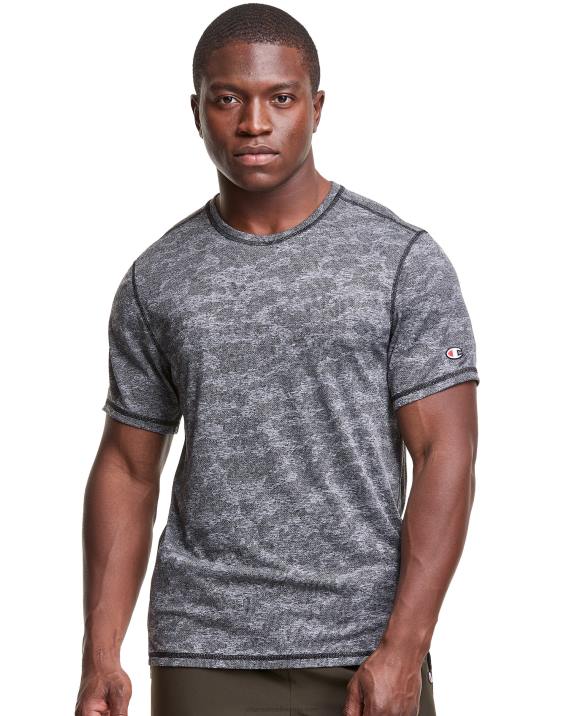 Champion moški mvp majica iz kamuflažnega žakarda 2B84541 črna vresa