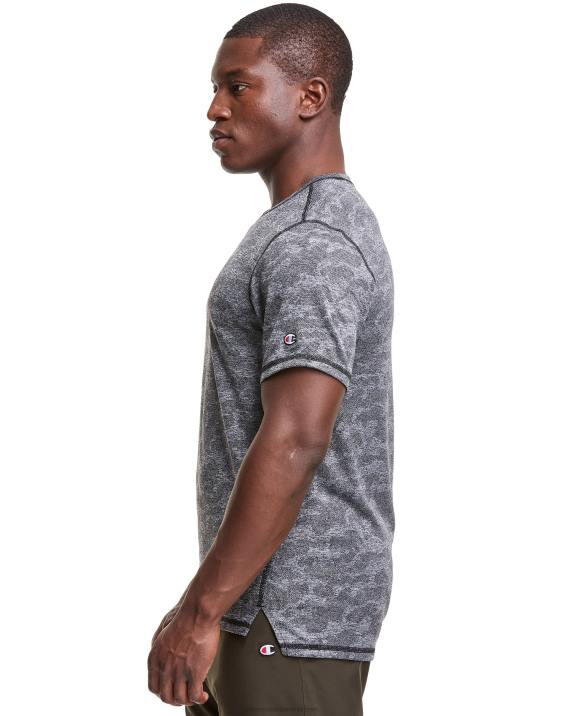 Champion moški mvp majica iz kamuflažnega žakarda 2B84541 črna vresa