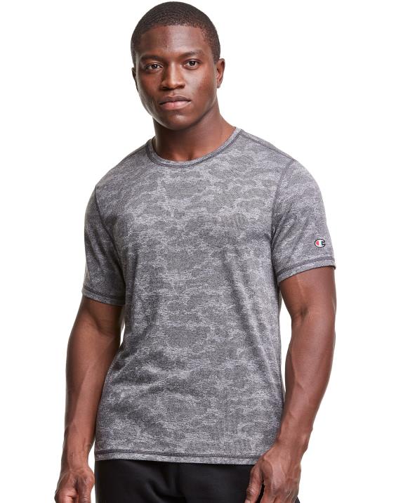 Champion moški mvp majica iz kamuflažnega žakarda 2B84542 železnica sivo vresje