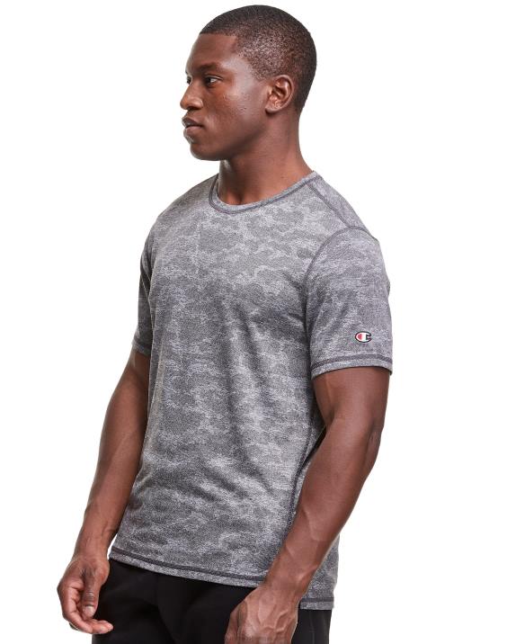 Champion moški mvp majica iz kamuflažnega žakarda 2B84542 železnica sivo vresje