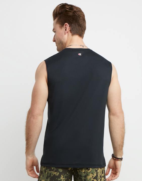 Champion moški mvp mišični tank scenarij logotip 2B84545 Črna