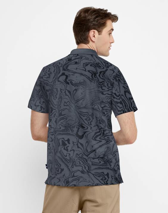 Champion moški polo majica s potiskom logotipa tekočega marmorja 2B84569 prikriti tekoči marmor
