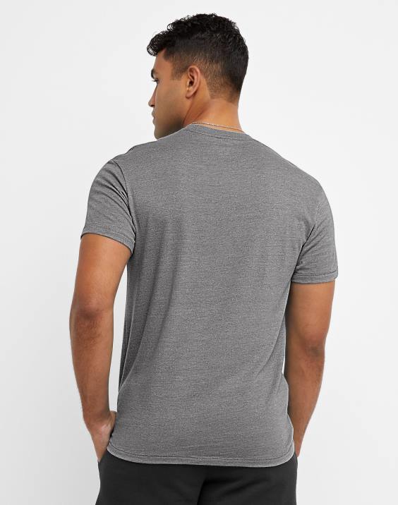 Champion moški powerblend majica z gradientnim logotipom 2B84556 ebenovinasto vresje