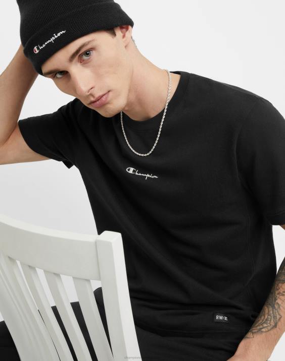 Champion moški srednje težka majica z vzvratno vezavo 2B84532 Črna