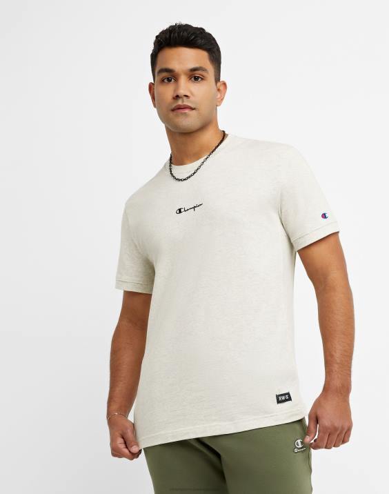 Champion moški srednje težka majica z vzvratno vezavo 2B84533 ovsena kaša heather