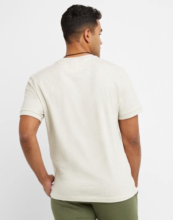 Champion moški srednje težka majica z vzvratno vezavo 2B84533 ovsena kaša heather