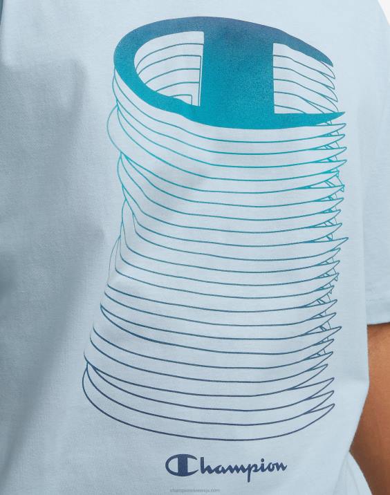 Champion moški velike in visoke klasične grafične majice z logotipi c 2B84563 oplemeniti nebesno modro