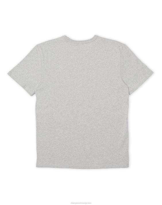 Champion moški vrhunska majica s kratkimi rokavi, težka 100 % bombaž c logotipom 2B84550 kremno vresje iz beljenega kamna