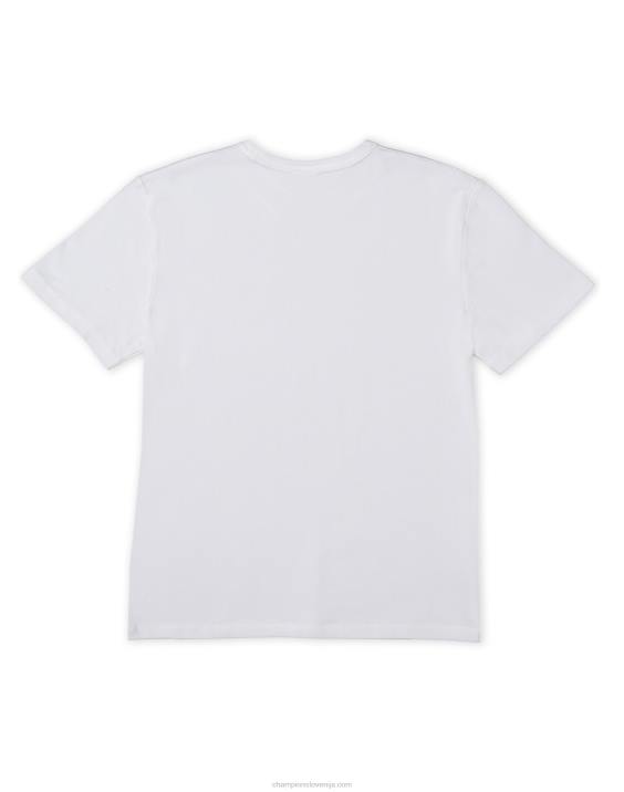 Champion moški vrhunska majica s kratkimi rokavi, težka 100 % bombaž c logotipom 2B84551 bela