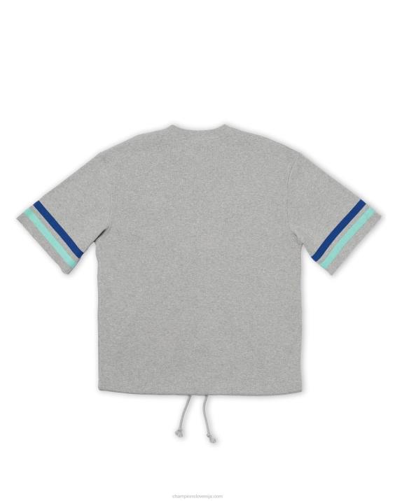 Champion moški vrhunska športna majica z zadrgo spredaj 2B84552 oksford siva