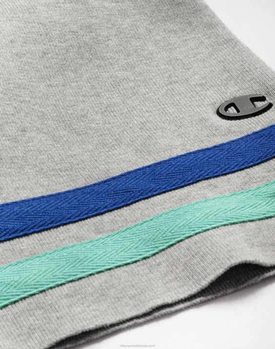 Champion moški vrhunska športna majica z zadrgo spredaj 2B84552 oksford siva