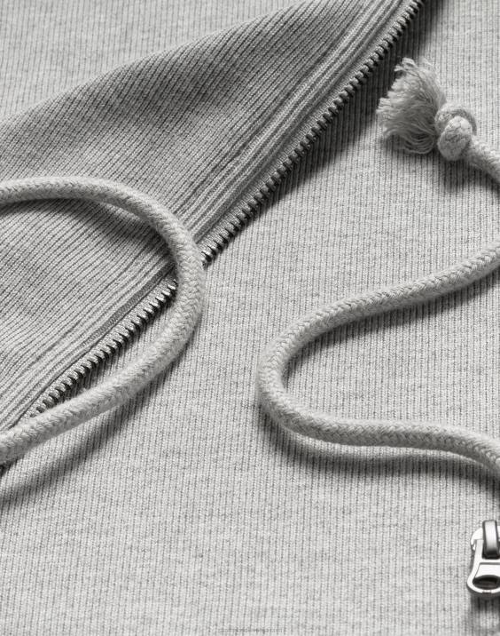 Champion moški vrhunska športna majica z zadrgo spredaj 2B84552 oksford siva