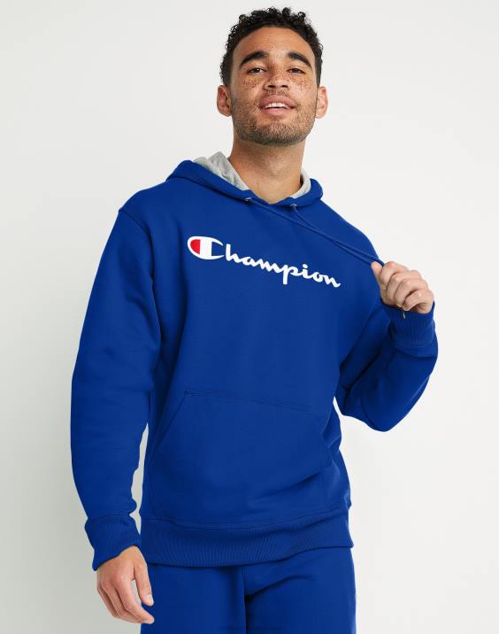 Champion moški Powerblend flis hoodie script logotip 2B8465 brskati po spletu