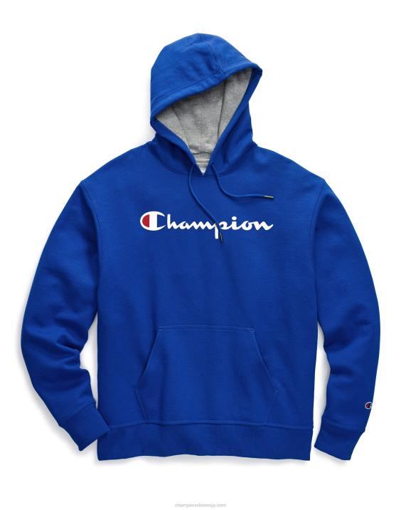 Champion moški Powerblend flis hoodie script logotip 2B8465 brskati po spletu