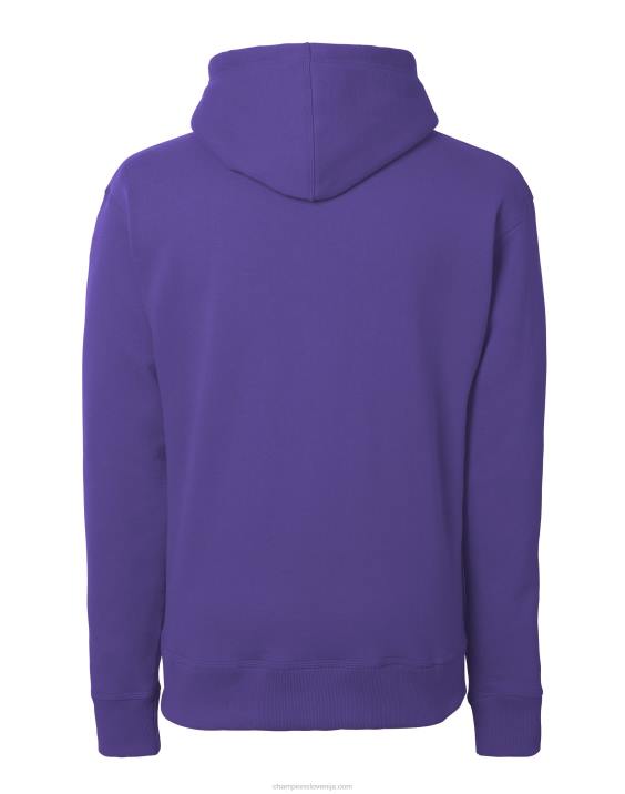 Champion moški Powerblend pulover s kapuco c logotipom 2B8468 vijolična