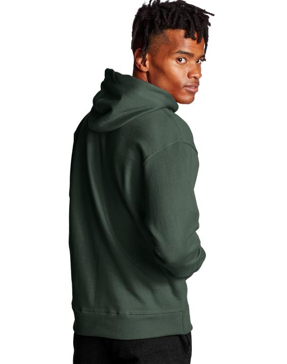 Champion moški Powerblend pulover s kapuco c logotipom 2B8471 temno zelena