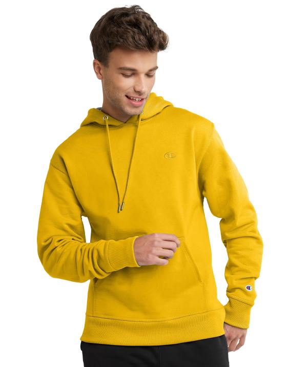 Champion moški Powerblend pulover s kapuco c logotipom 2B8474 ekipno zlato