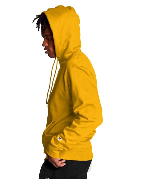 Champion moški Powerblend pulover s kapuco c logotipom 2B8474 ekipno zlato