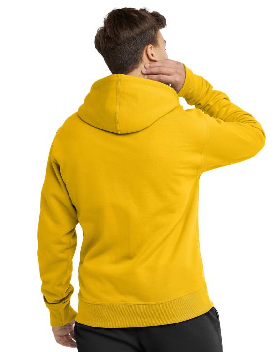 Champion moški Powerblend pulover s kapuco c logotipom 2B8474 ekipno zlato