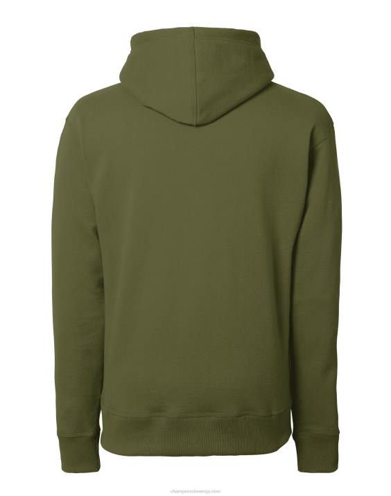 Champion moški Powerblend pulover s kapuco c logotipom 2B8475 tovorna oljka