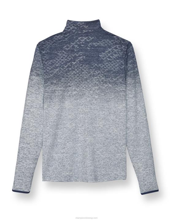 Champion moški c9 dvignjena 1/4 plast z zadrgo 2B84781 globoko mornarsko modro resje