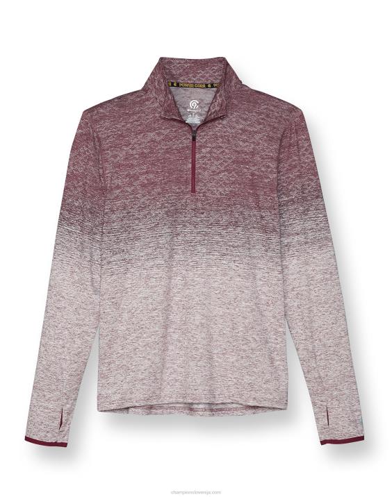Champion moški c9 dvignjena 1/4 plast z zadrgo 2B84783 temno jagodičasto vijolično resje