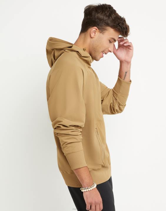 Champion moški clab defender serija stormshell pulover s kapuco scenarij visoke gostote 2B84155 polnozrnati kaki