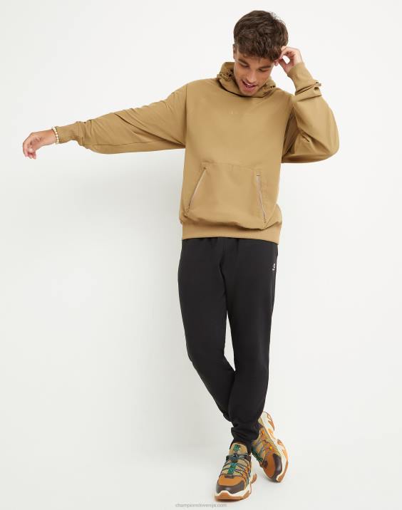 Champion moški clab defender serija stormshell pulover s kapuco scenarij visoke gostote 2B84155 polnozrnati kaki
