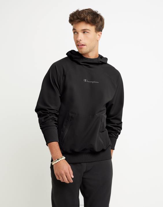 Champion moški clab defender serija stormshell pulover s kapuco scenarij visoke gostote 2B84157 Črna