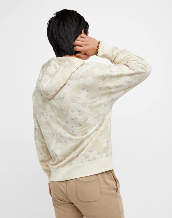 Champion moški global explorer francoski frotirni pulover s kapuco kamuflažni logotip s skriptnim tiskom 2B8479 cc camo natural