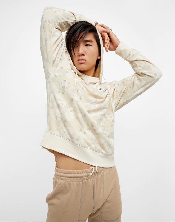 Champion moški global explorer francoski frotirni pulover s kapuco kamuflažni logotip s skriptnim tiskom 2B8479 cc camo natural