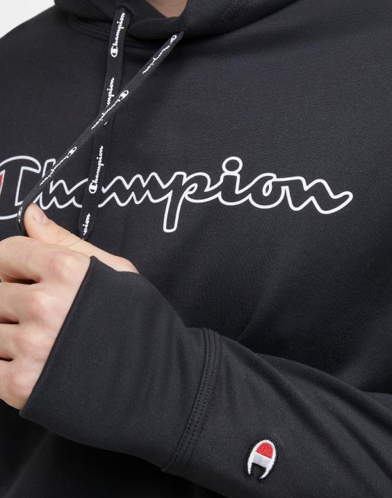 Champion moški igra dan grafični pulover s kapuco klasičen logotip 2B8480 Črna