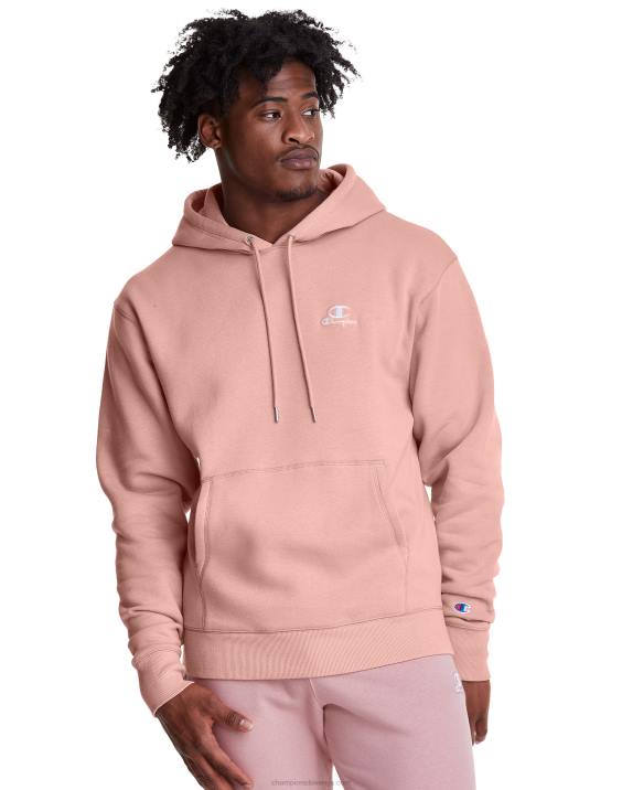 Champion moški klasičen pulover s kapuco iz flisa z vezenim logotipom c 2B84147 primer roza