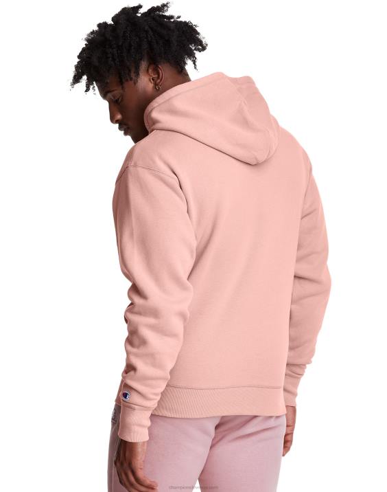 Champion moški klasičen pulover s kapuco iz flisa z vezenim logotipom c 2B84147 primer roza