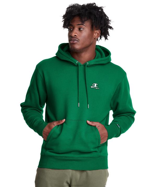 Champion moški klasičen pulover s kapuco iz flisa z vezenim logotipom c 2B84149 atletsko temno zelena