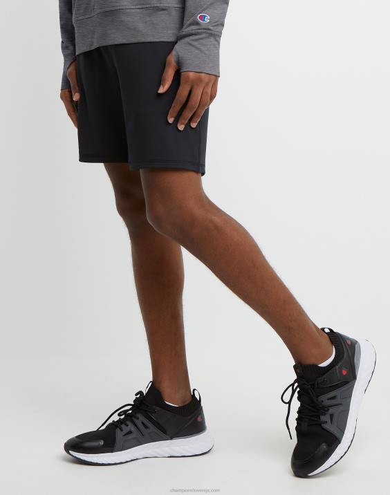 Champion moški mvp celodnevni pulover s kapuco 1/4 z zadrgo 2B8499 Črna