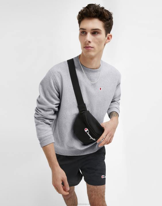 Champion moški obliž z logotipom crew c v vzvratnem tkanju 2B8420 oksford siva