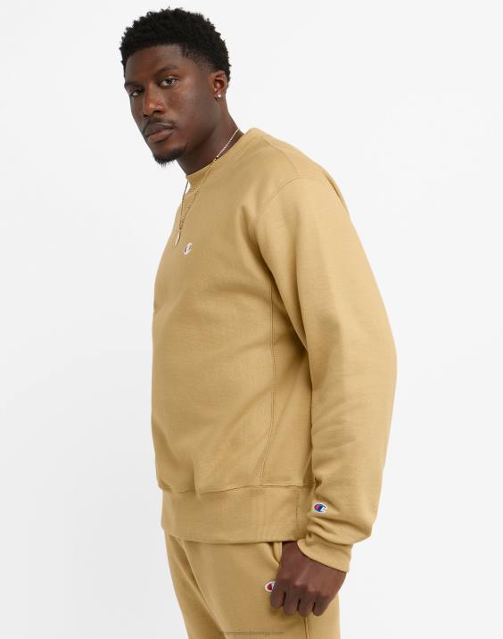 Champion moški obliž z logotipom crew c v vzvratnem tkanju 2B8421 peščena skala
