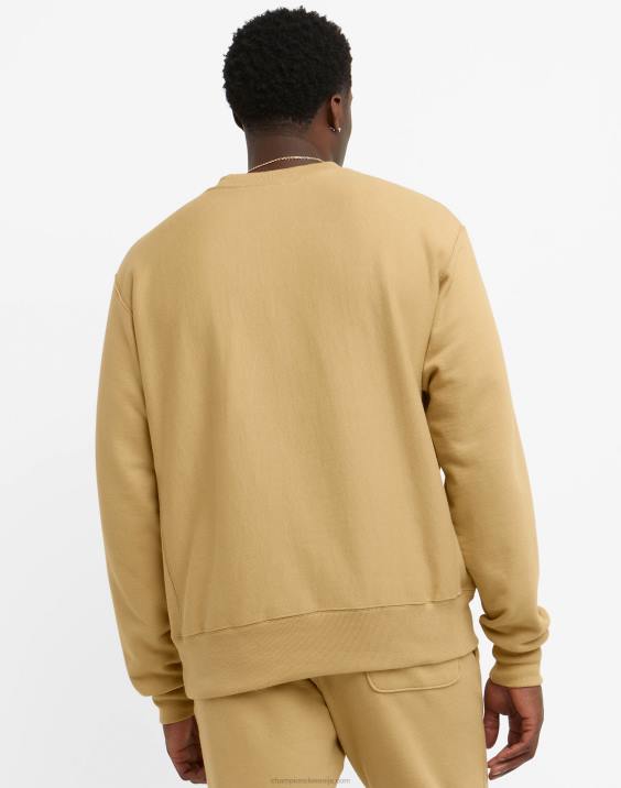 Champion moški obliž z logotipom crew c v vzvratnem tkanju 2B8421 peščena skala